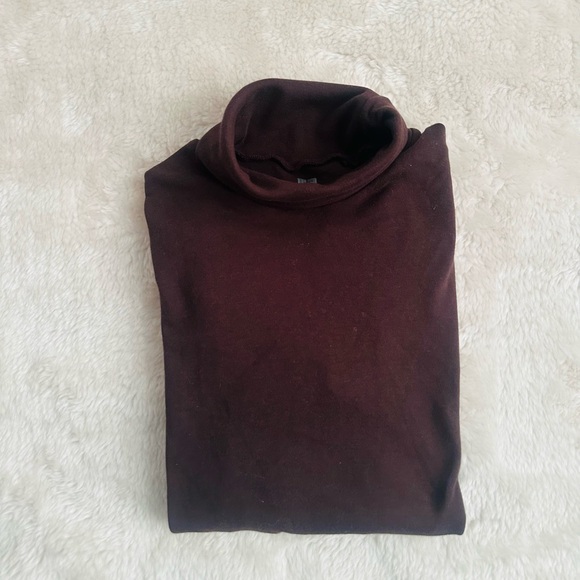 Dark Brown Turtleneck T Shirt - Picture 13 of 14